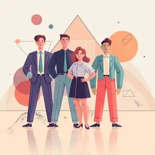 Abstract visual representing team connection and collaborative workplace culture